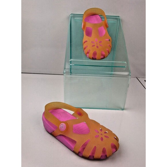 CROCS Other - Crocs Chameleon Shirley Girls Sandals Pink Orange Girls Size 11